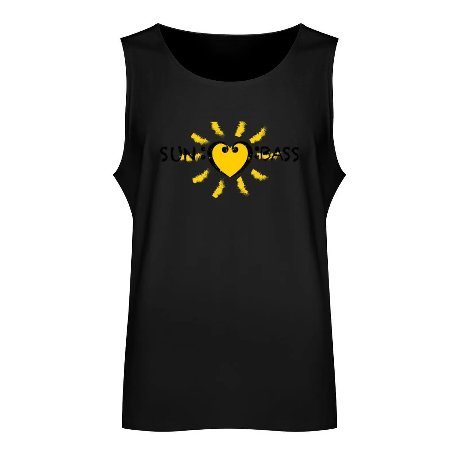 Sun Bass Music Clef Sun Tank Top gym clothing men t-shirts for men gym bodybuilding t-shirt