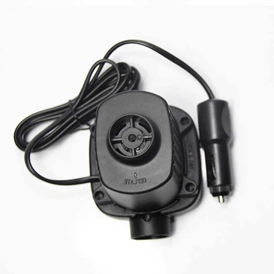 12V DC Electric Air Pump Inflator with 2 Nozzles for Inflatables Mattress Raft Bed Boat Portable Car Air Pump Compressor