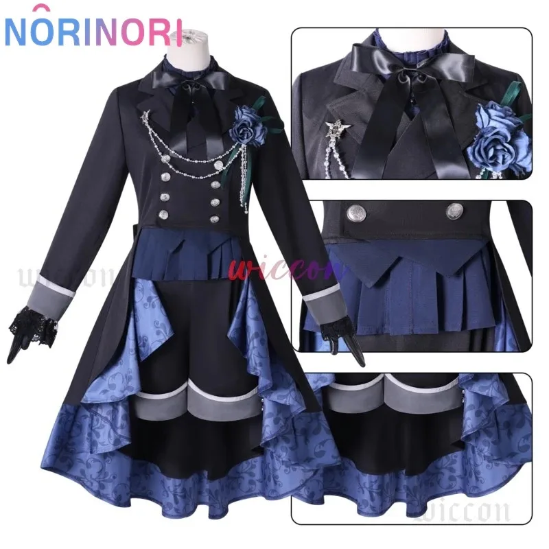 Costume de majordome noir Ciel Phantomhive pour homme, ensemble complet de Costume Rose noire, Style britannique, Halloween, personnalisé