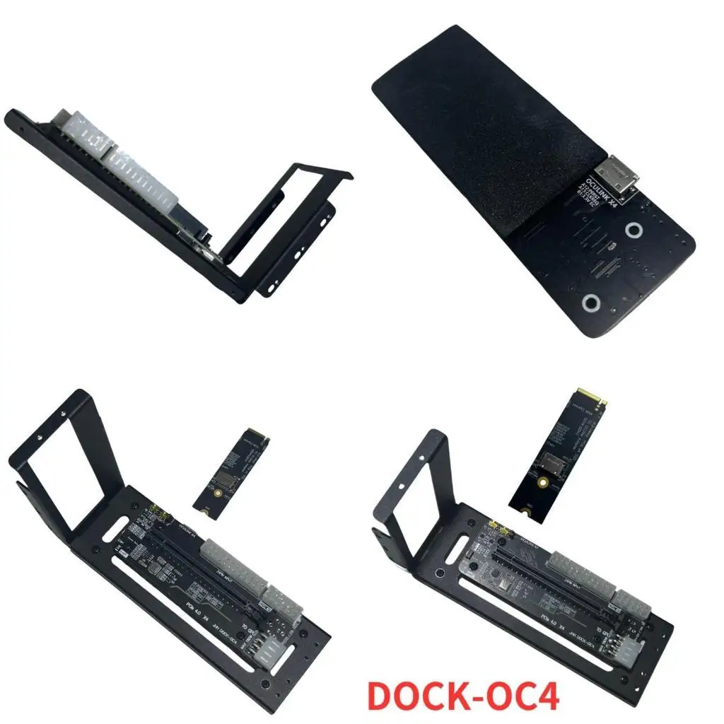 652F Laptop eGPU Oculink M.2 NVMe External Graphics Card Adapter GPU Dock PCIE Gen4 External Bracket Power Adapter