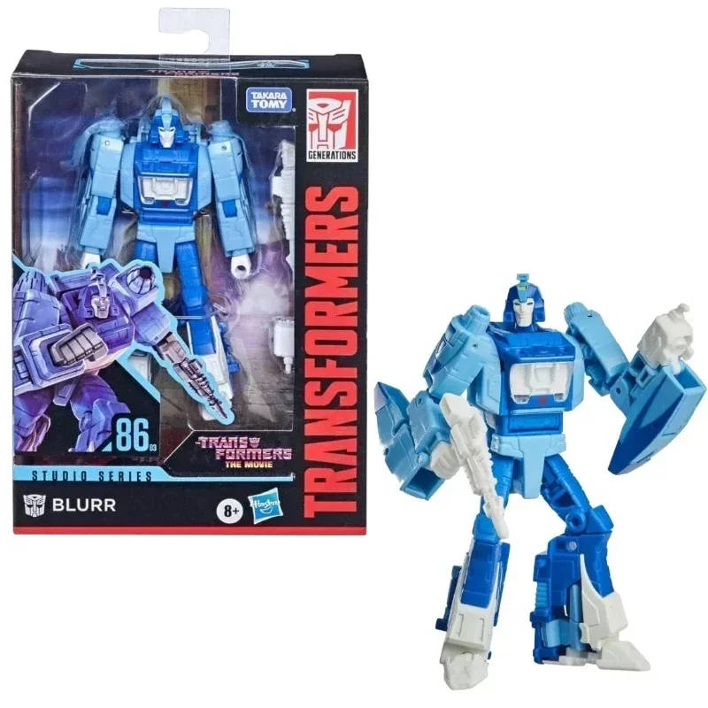 W magazynie Takara Tomy Transformers Toy Studio Series 86-03 Deluxe Class The Movie1986 Blurr Figurka akcji Robot Prezenty Hobby