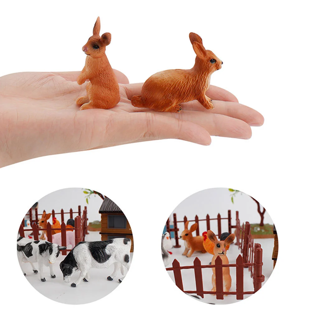 Animal Model Mini Farm Adornment Simulation Miniature Toy Plastic Scene Accessory Figurine Toys Toddler