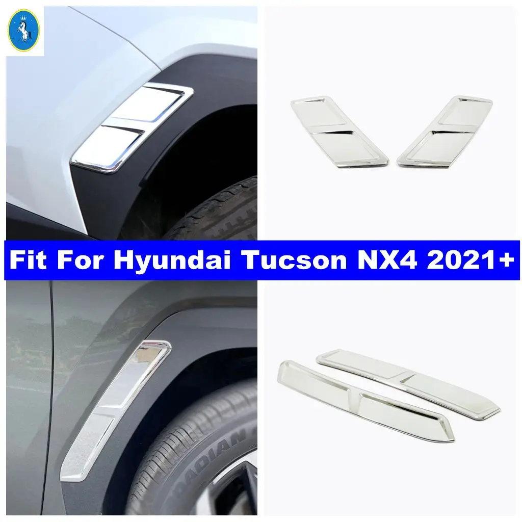 

For Hyundai Tucson NX4 2021 2022 2023 Chrome Car Body Front Rear Wheel Side Decoration Cover Trim Modification ABS Accessories