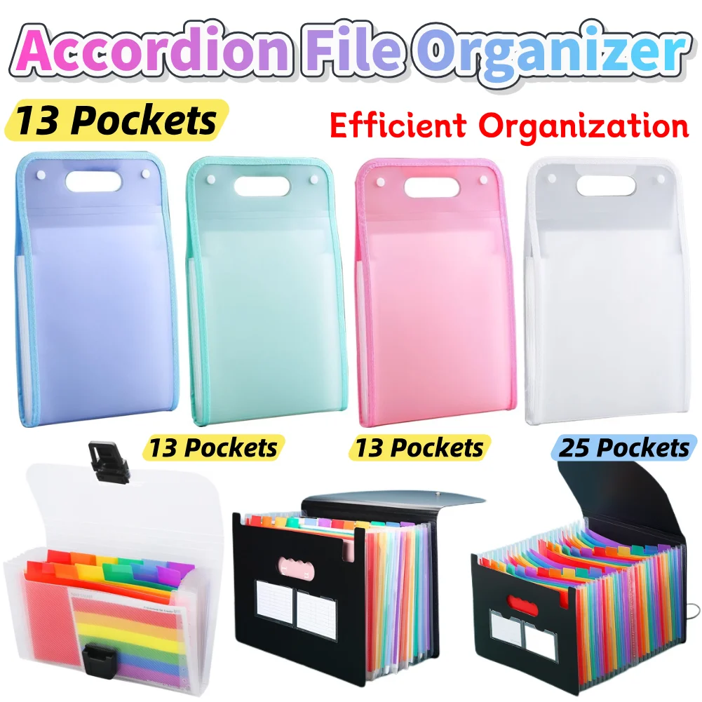 

Accordion File Organizer Waterproof Accordion File Folder Efficient Organization Expanding File Folder for College School Office