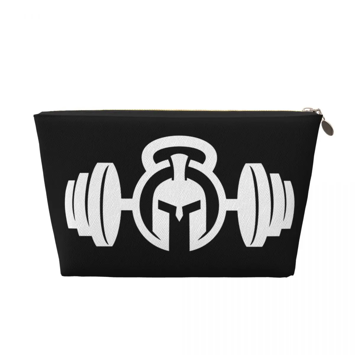 Custom Spartan Gym Logo Makeup Bag for Women Travel Cosmetic Organizer Kawaii Bodybuilding Fitness Muscle Storage Toiletry Bags