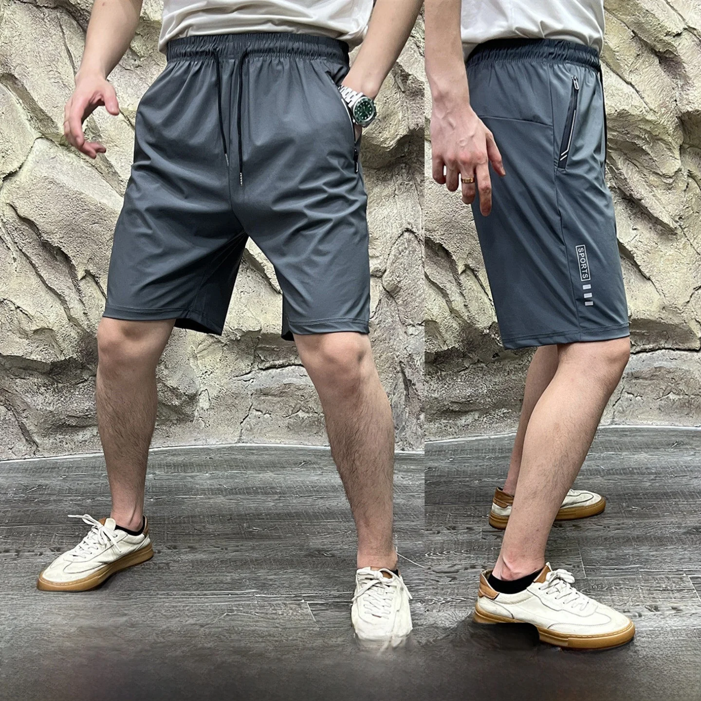 

Ice Silk Air Conditioned Outdoor Men's orts Qui Dry Breathable Summer Versatile Sports Casual orts Straight Leg Fit