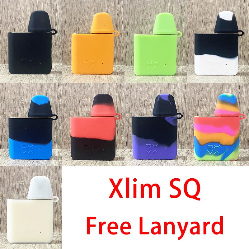 Silicone Texture Skin Case For OXVA XLIM SQ Protective Rubber Soft Cover With Lanyard