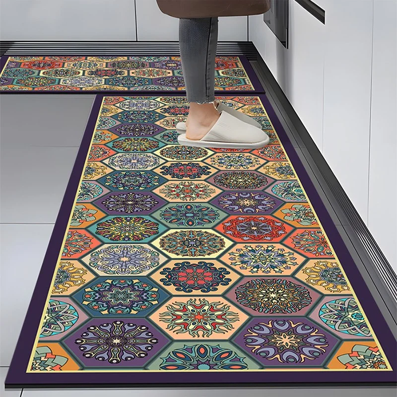 

Spanish Style Kitchen Diatomaceous Earth Floor Mat Absorbent Non Slip Restaurant Floor Mat Door Mat Washable Household Carpet