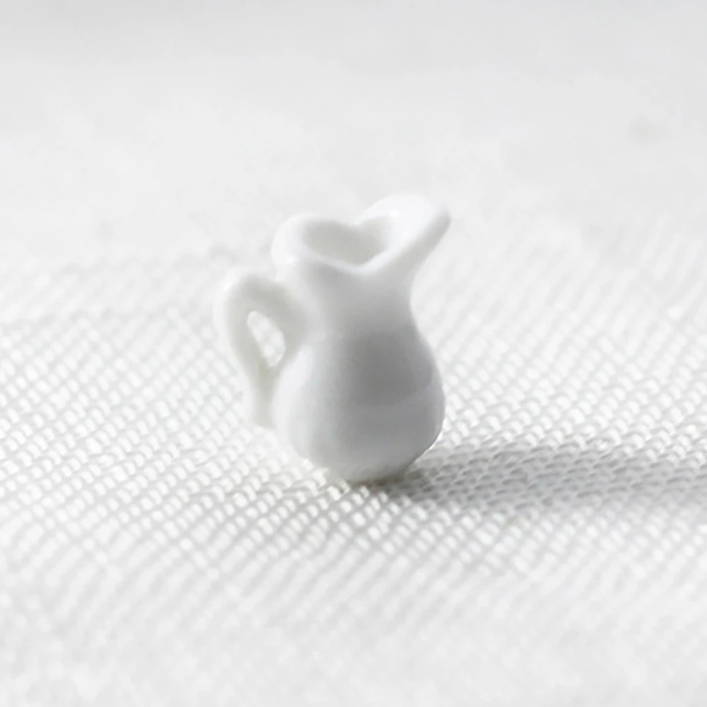 1Pcs 1/12 Doll House Accessories Miniatures Ceramics Milk Jug Pot Mini Kettle Model Toy for Dollhouse Decoration OB11 bjd