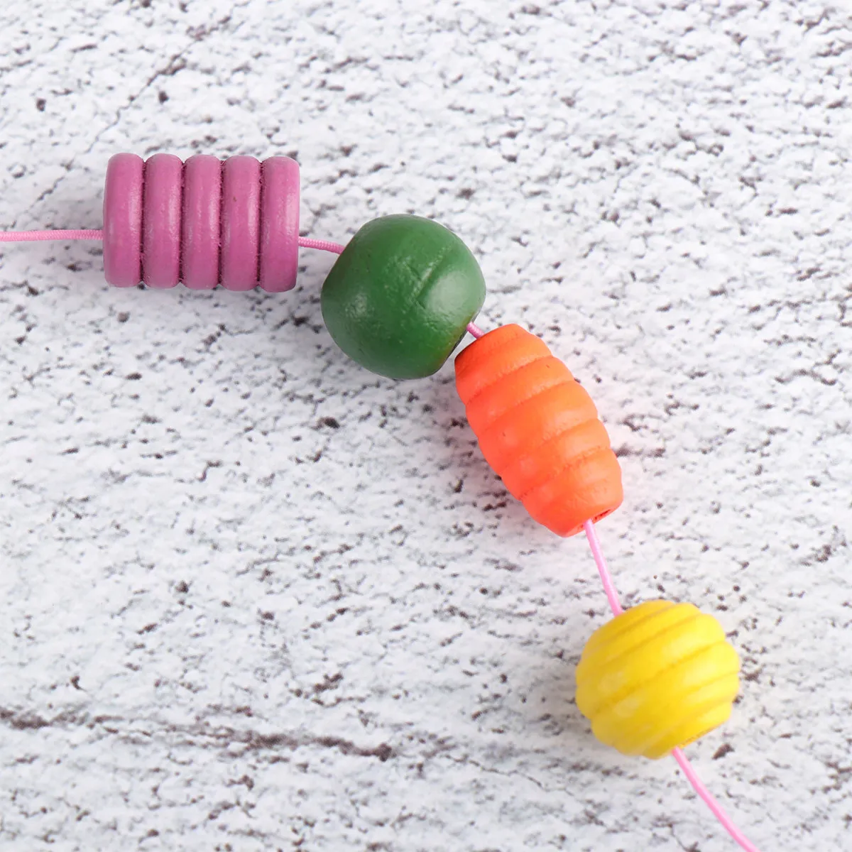 

1Pack Wooden Beads String DIY Craft Materials for Kids Amblyopia Training Educational Activity Intellectual Development Assorted