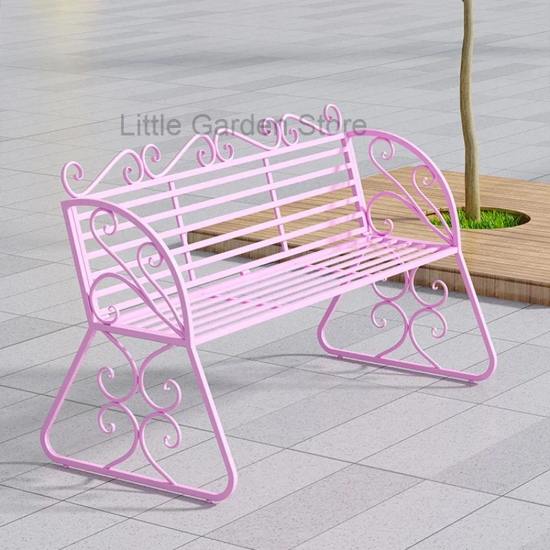 

Metal Long Garden Chairs Modern Hotel Outdoor Waiting Pink Baby Garden Chairs Industerial Handle Sillas Salon Balcony Furniture