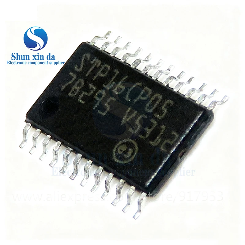 

10 шт. STP16CP05XTTR TSSOP24 STP16CP05 TSSOP-24 Низковольтный 16-битный драйвер светодиодов с постоянным током