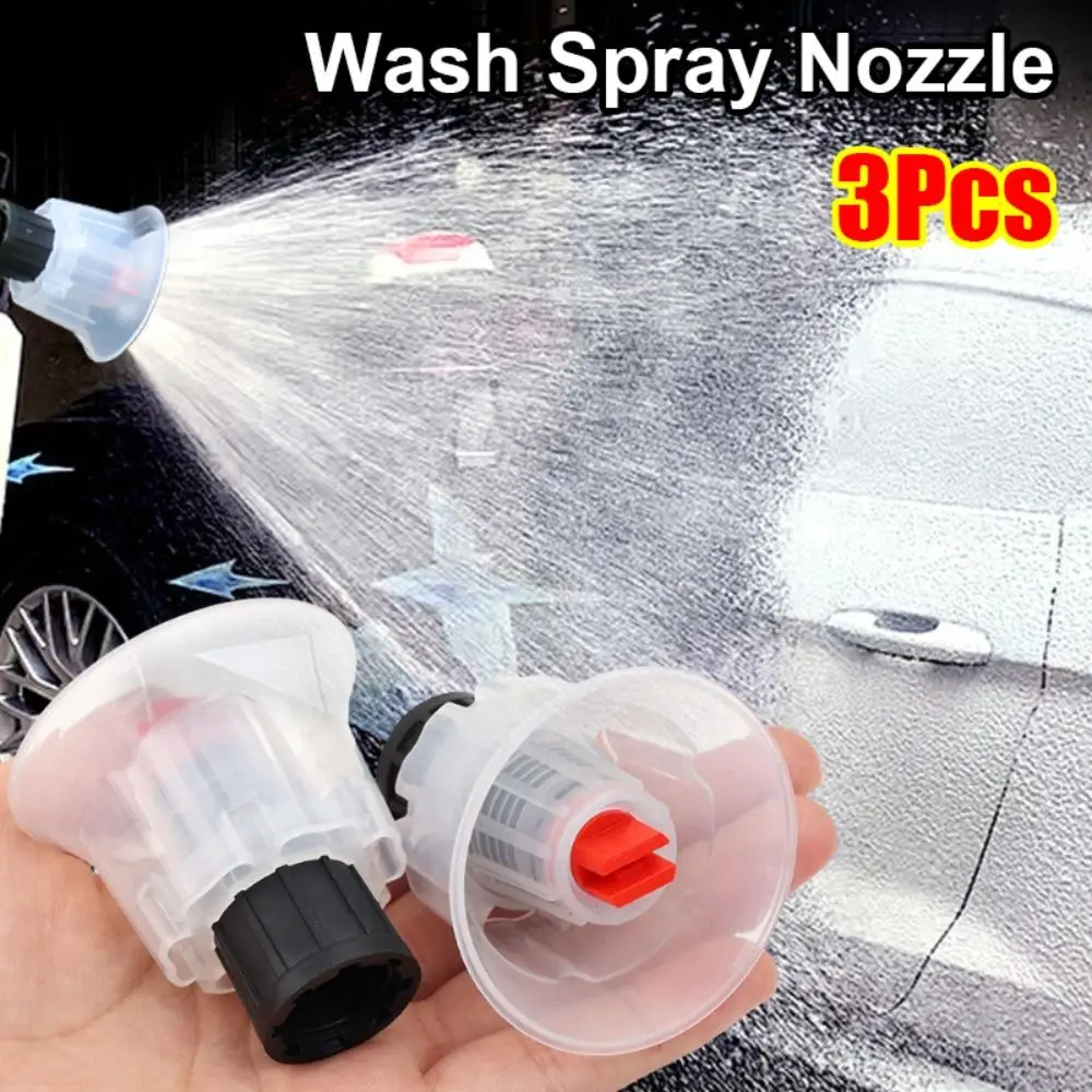 3Pcs With Pressure Reducing Valve Wash Spray Nozzles Plastic 16mm Window Cleaning Tool Internal Thread Snow Foam Torch Nozzle