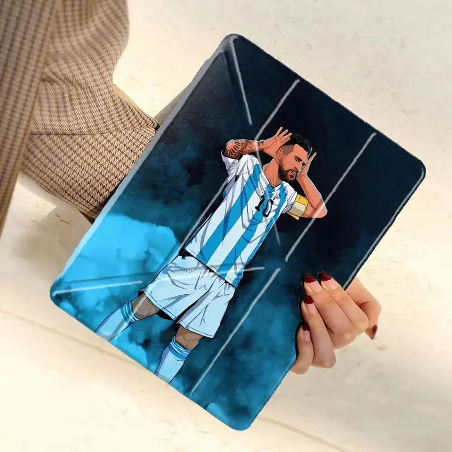 Holder Cover Tablet Case For iPad Mini 6 7 Pro 11th 10th 9th 8th 7th 12.9inch Air 4 5 M3 M2 M4 11inch Pro 2025 Soccer Player 10