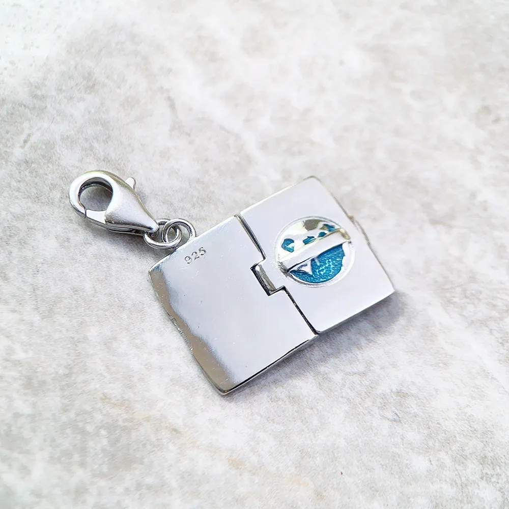 Dangle Charm Pendants Passport Pure 925 Sterling Silver Trendy Gift For Women Men Jewelry