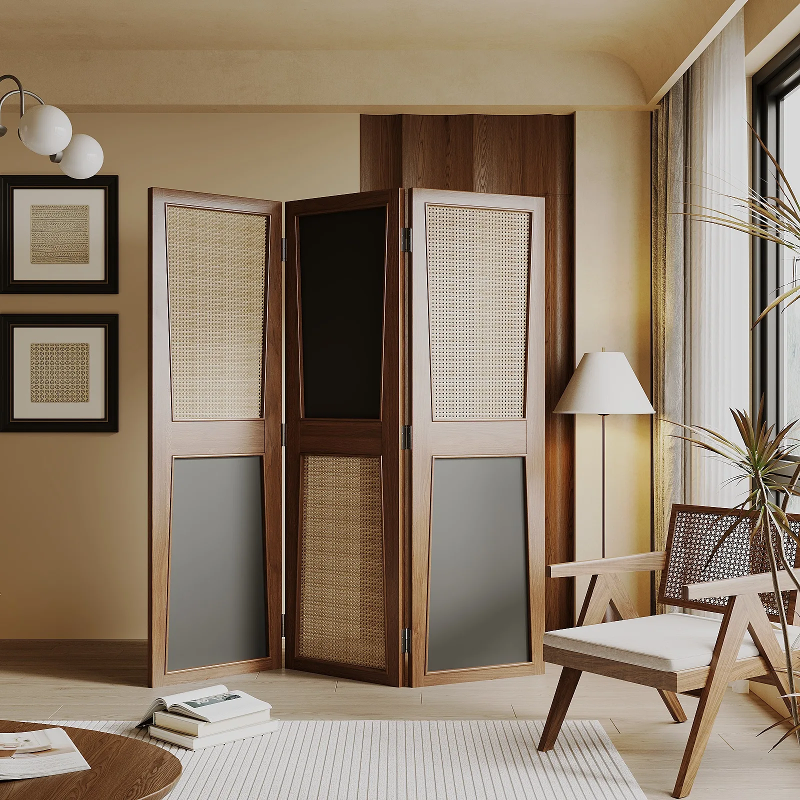 Designer Medieval Solid Wood Screen Partition Living Room Entry Hotel Sofa Background Wall Folding Mobile Entrance Folding Scree