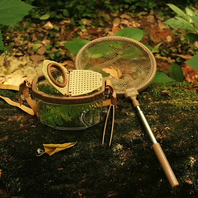 Outdoor children's insect magnifying glass observation box, insect catching butterfly, fish net collection collector, breeding