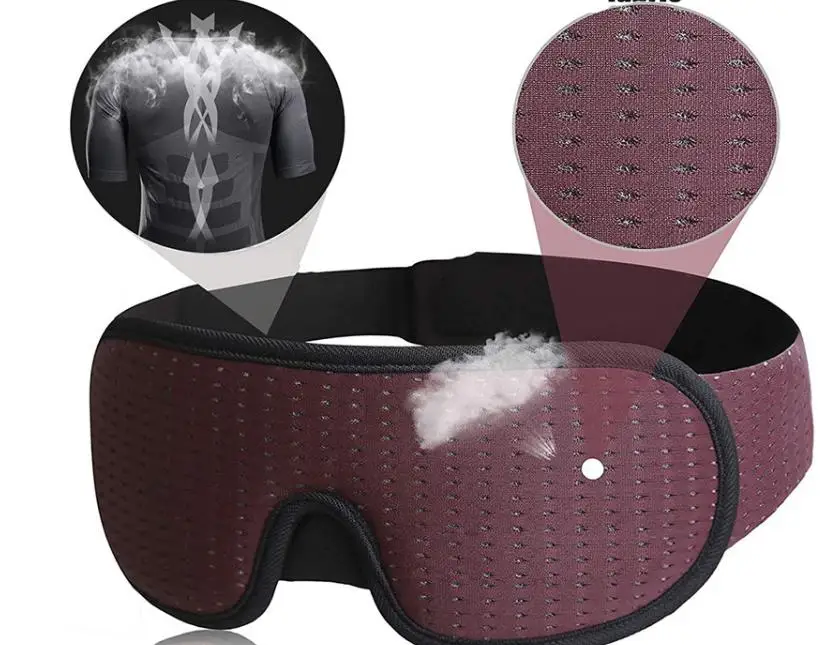 قناع عين للنوم ثلاثي الأبعاد مجوف ثلاثي الأبعاد يسمح بمرور الهواء في المكتب قيلولة نوم للرجال والنساء تظليل صيفي شخصي