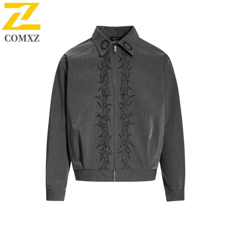 

COMXZ мужской плащ, легкий дорожный тренч, корейская мода, уличные куртки Valley, повседневная университетская куртка в стиле Athflow