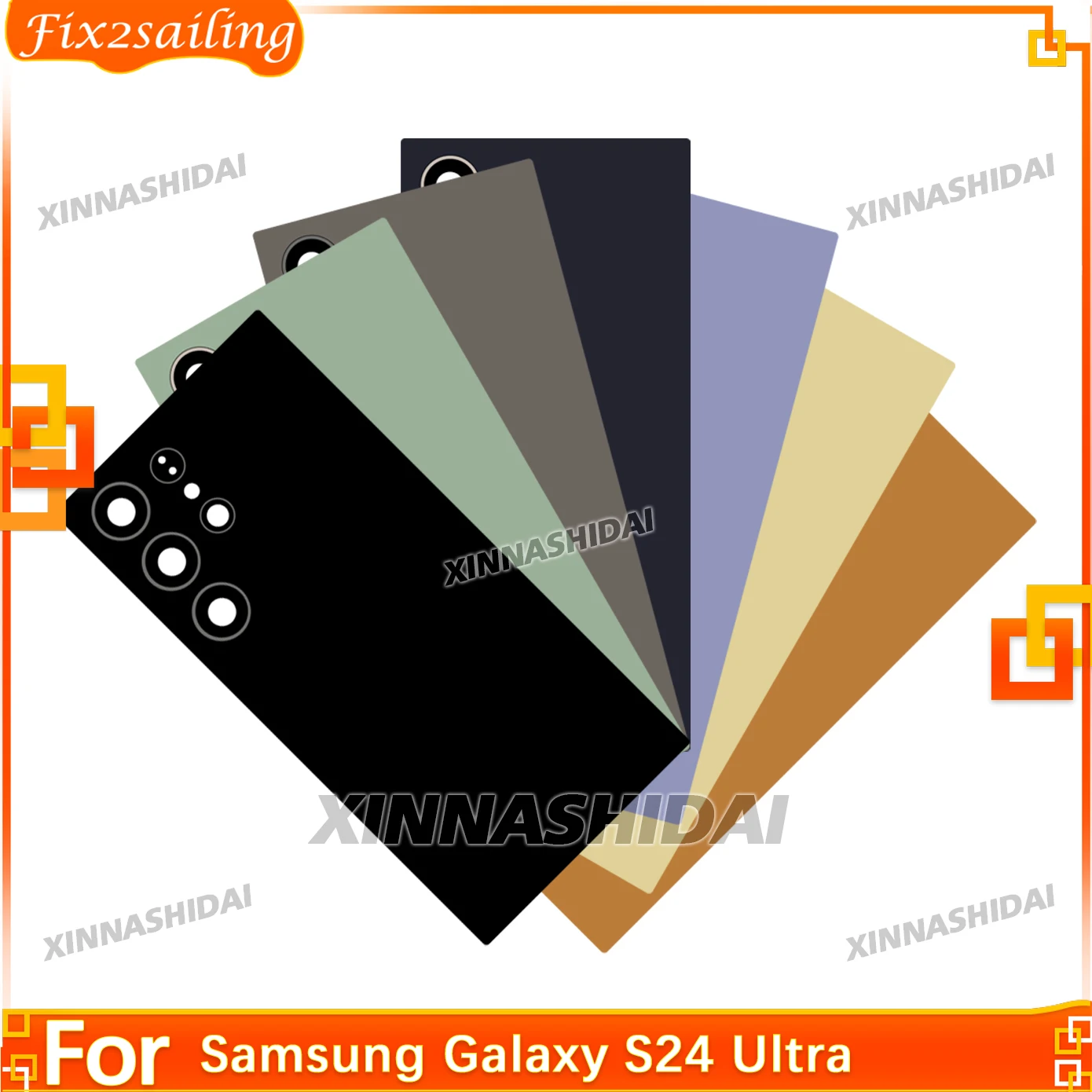 6’‘75 inch Battery Cover For Samsung Galaxy S24 Ultra Rear Housing Replacement Battery Case For Samsung Galaxy S24 Ultra