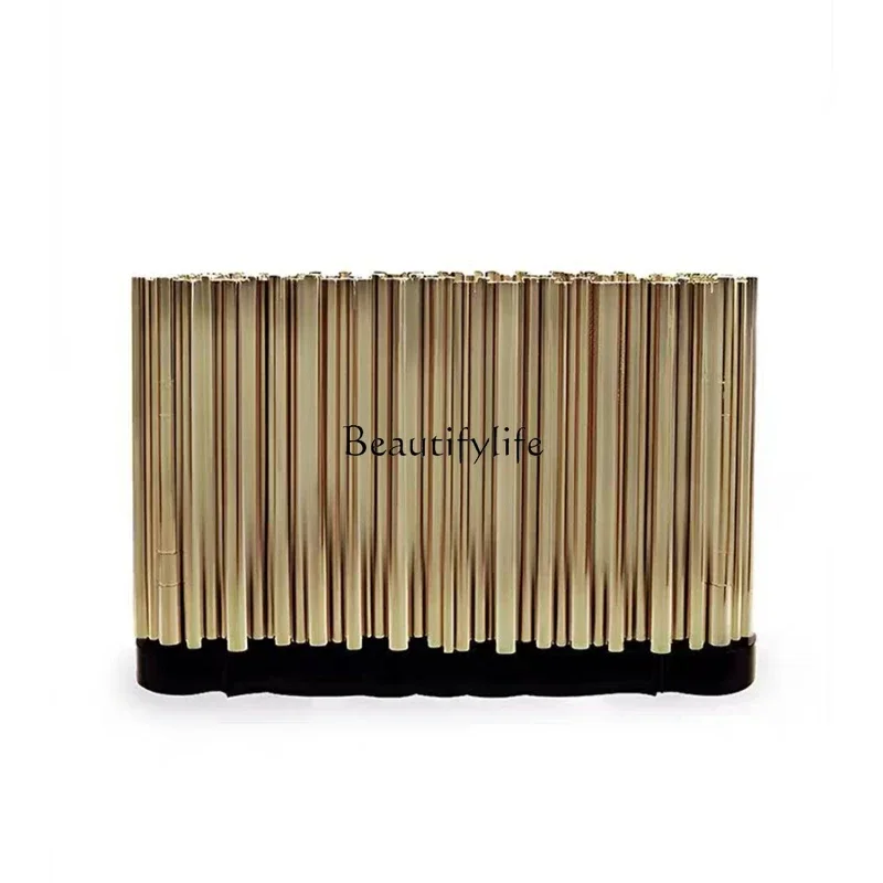 

lxLight Luxury Bedside Table Stainless Steel Post-Modern Villa Italian High Sense Storage Bed Side Cabinet