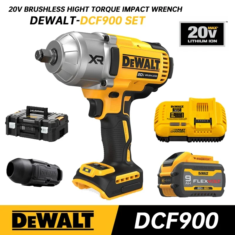 DEWALT DCF900 Impact Wrench High Torque With Hog Ring Anvil With Lithium Battery DCB609 DCB612 Car Repair Brushless Power Tools