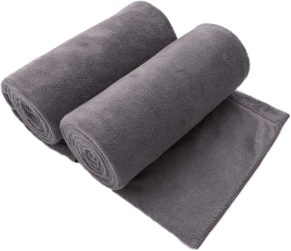 

Oversized Microfiber Bath Towel 2 Pack 30x60, Super Soft, Fast Drying, Multipurpose for Gym Travel Yoga, Grey