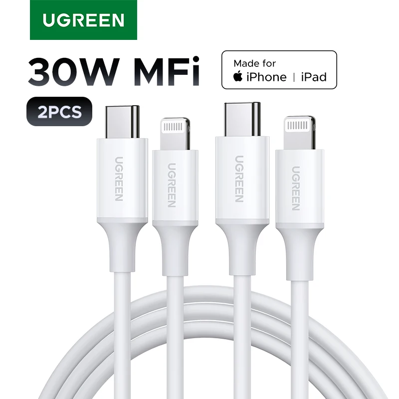 UGREEN MFi 20W PD USB Type C to Lightning Cable for iPhone 14 13 12 Pro Max Fast Charging for iPad Mini Phone Type C Cables