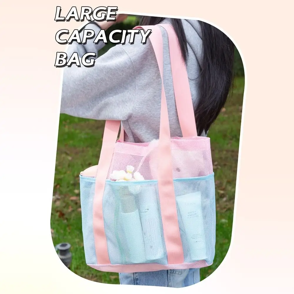 New Handheld Swimming Bag Mesh Large Capacity Sport Bag Foldable Cosmetic Bag - view 2