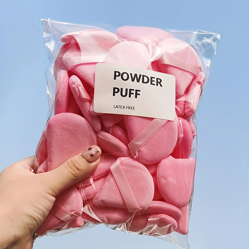 60 قطعة من منتفخة البودرة المثلثة المخملية الصغيرة، خلاط مكياج ناعم للغاية للمحيط والعينين والحواف، مجموعة إسفنجة مزج كريم الأساس، #2