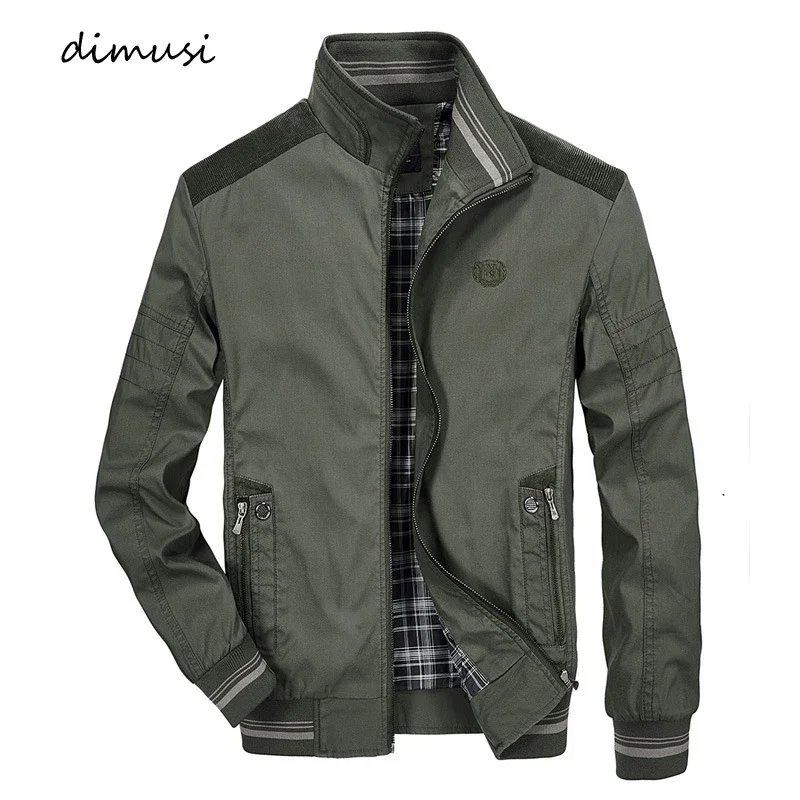 

Autumn Winter Men's Bomber Jacket Mens Outdoor Windbreaker Baseball Coats Fashion Stand Collar Business Jacket Mens Clothing