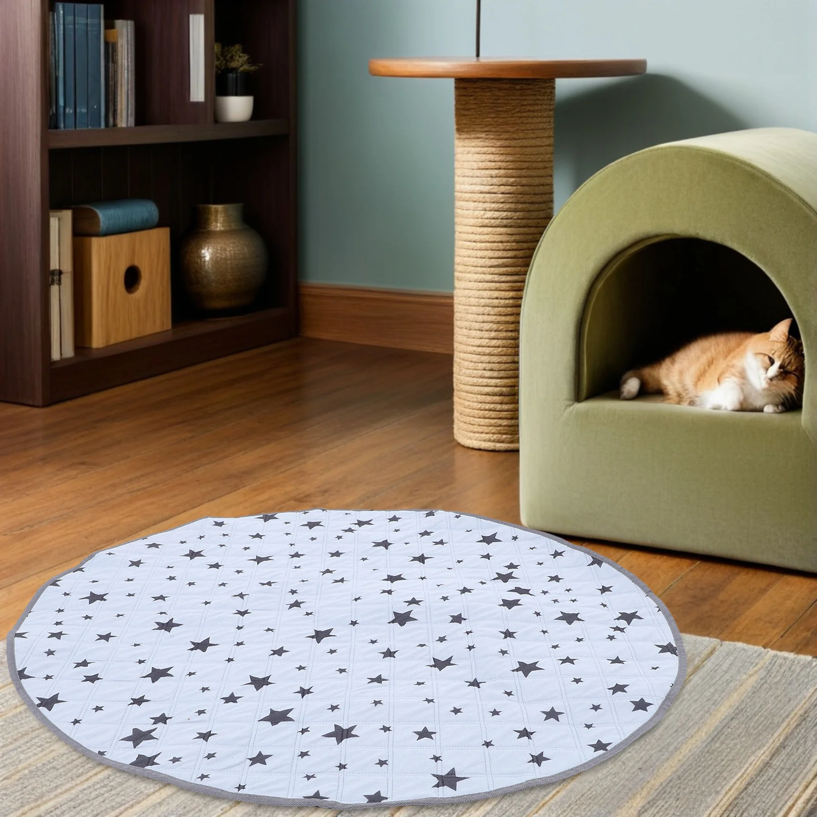 

Round Washable Reusable Pet Pee Pad Super Absorbent Dog Puppy Training Mat Non Slip Crate Floor Potty Mat Small Dog Pet Pads