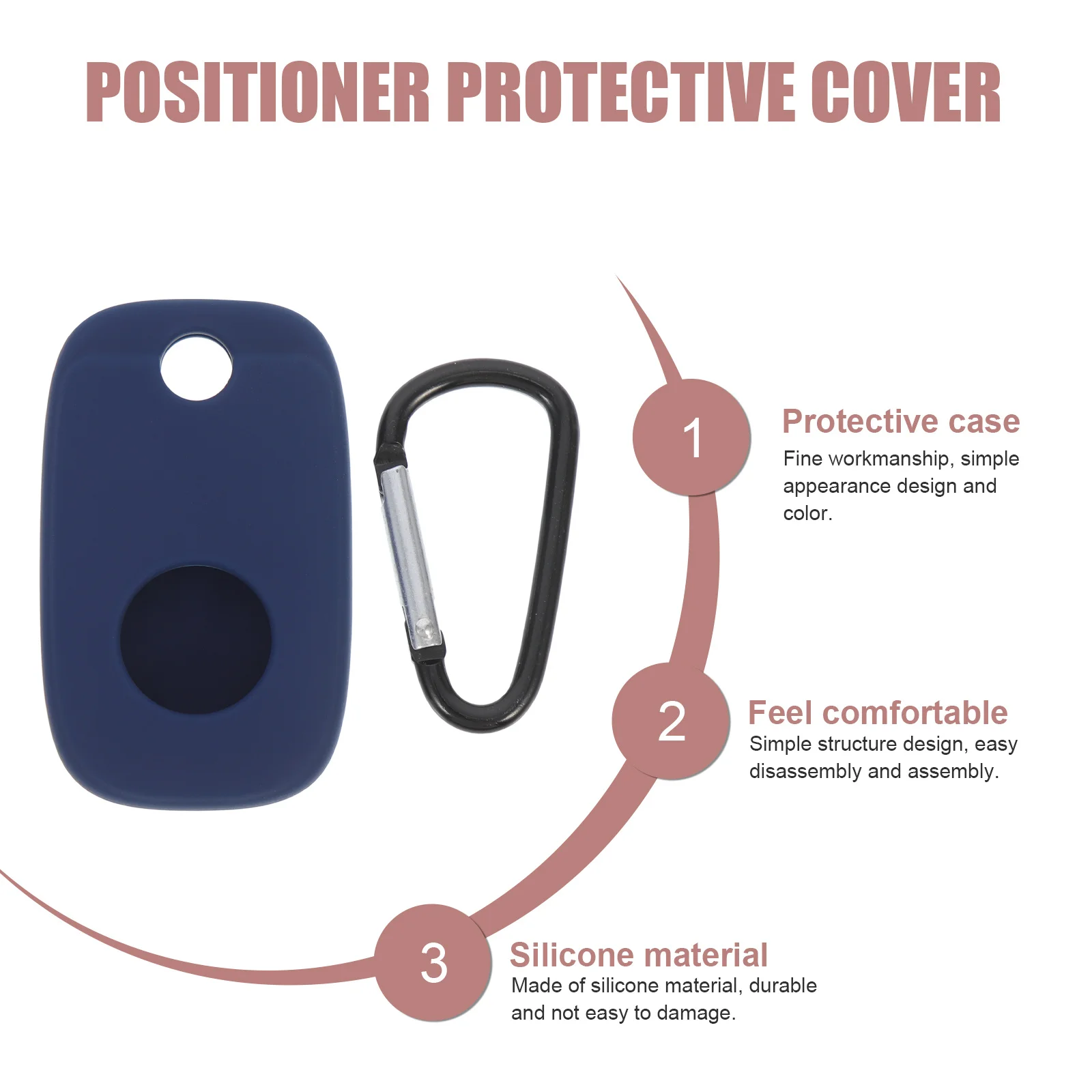 

2pcs Silicone Protective Cover Simple Keychain Case For Tracker Device Accessory Tracer Cover