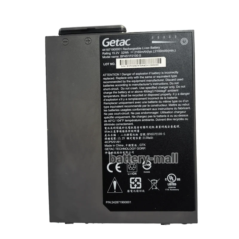 Authentic BP4S1P2100-S 15.2v 2160mAh Battery Applicable Getac RX10 RX10H Handheld tablet