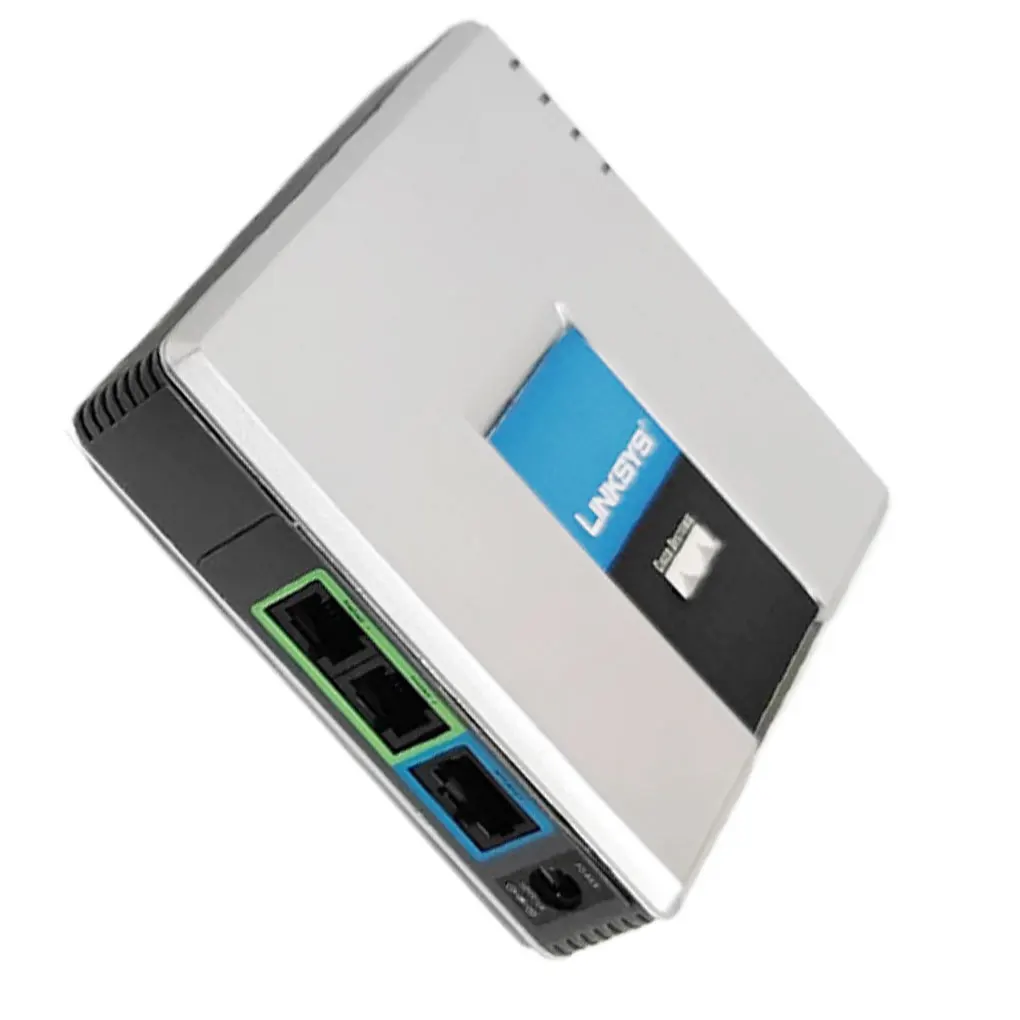 Adaptador de voz de telefone VoIP Linksys PAP2T desbloqueado SIP VoIP Adaptador de telefone de Internet 2 portas FXS Plugue americano