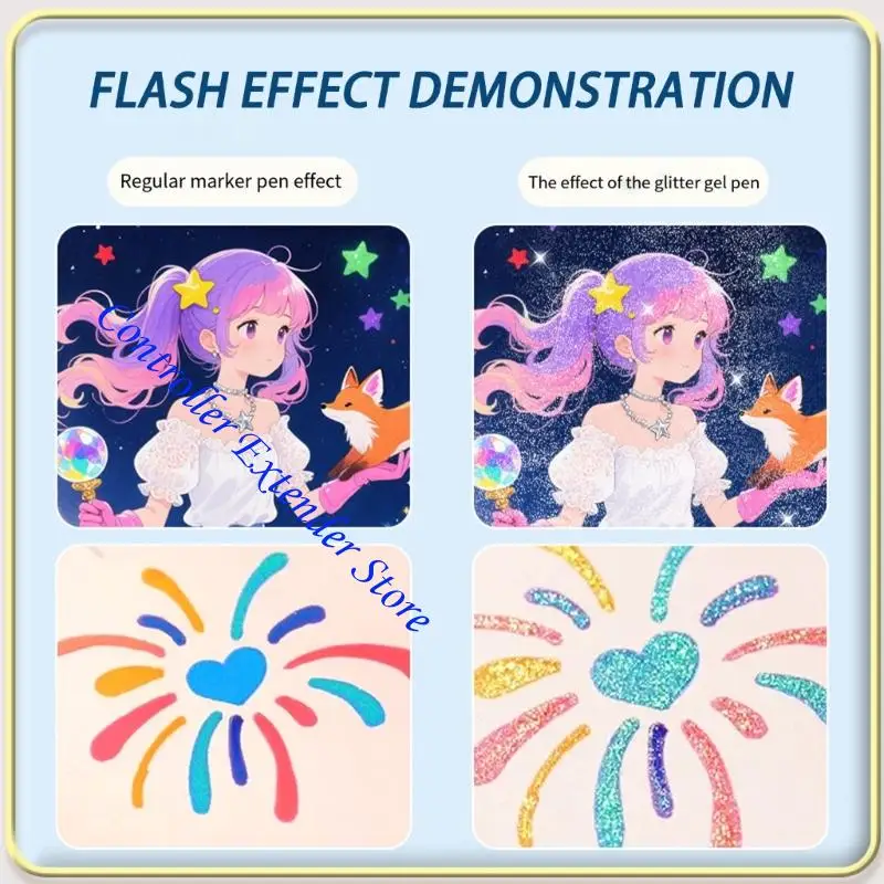 

N84B Легкий двусторонний флэш-маркер с долговечной жидкостной системой, идеально подходит для рисования заметок в ночное время