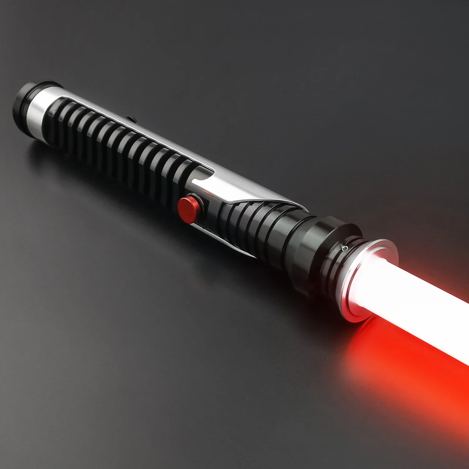 TXQSABER Qui-Gon Jinn Lightsaber SNV4 Proffie2.2 Zwaar duelleren lichtzwaard Metalen gevest Gladde schommel Laser FOC Force Cospaly Speelgoed