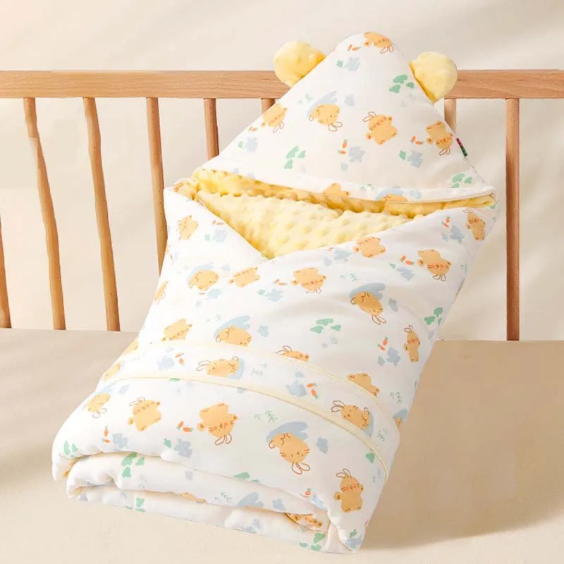 Inverno cobertores do bebê recém-nascido swaddle crianças bebês envoltório quente removível forro interno pequena colcha crianças saco de dormir com alças