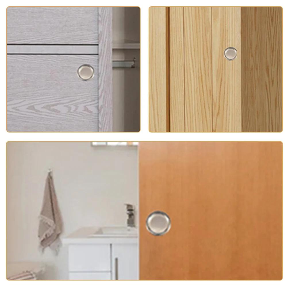 

2Pcs Barn Door Handle Steel Round Finger Pull Dual-Side Sliding Shed Garage Cabinet Door Handle Gate Handles for Wooden Gates