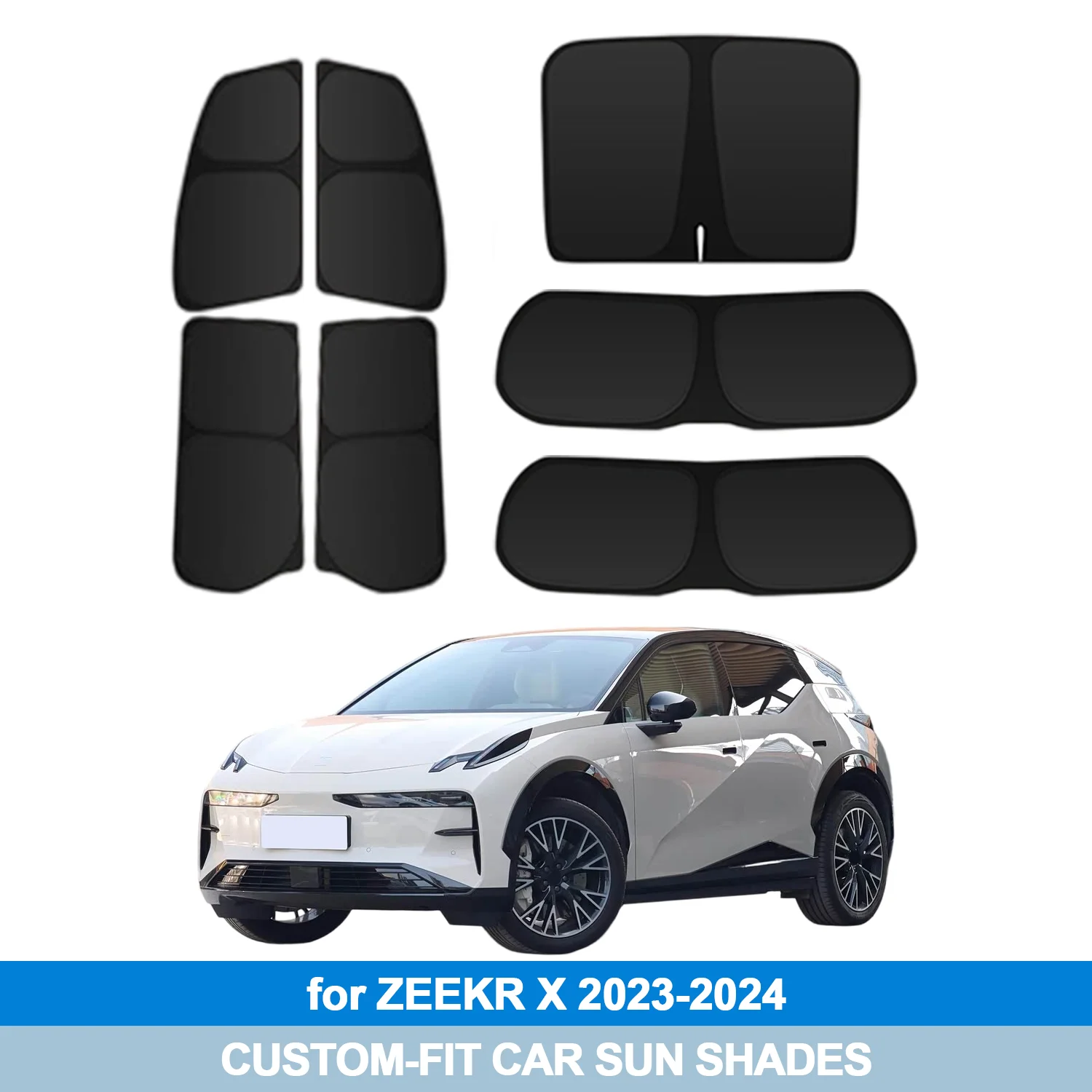 

For ZEEKR X 2023-2024 Windshield Sun Shade Side Window Shades Cover Sun Visor Shield Privacy Protection Car Accessories