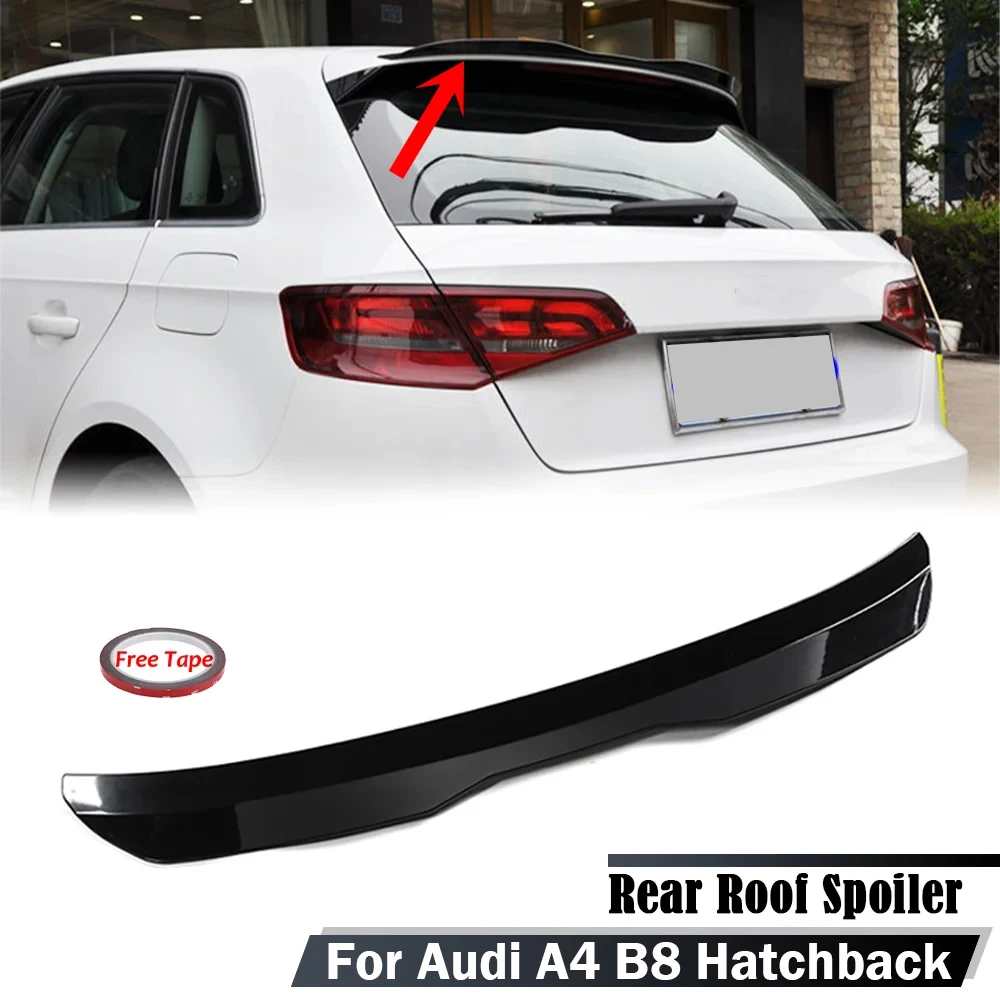 

For Audi A4 B8 Hatchback 2008-2016 BMW 1 Series F20 F21 Spoiler ABS Plastic Car Tail Wing Decoration Rear Roof Lip Spoiler