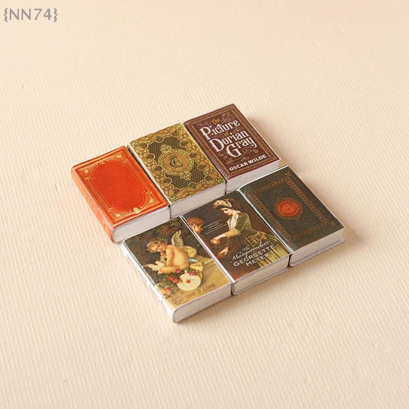 ชุดหนังสือจิ๋วสำหรับเล่นสมมติ - หนังสือบ้านตุ๊กตาขนาดเล็ก 6 เล่ม ของเล่นปลอดภัยสำหรับเด็กเพื่อเสริมสร้างจินตนาการและการเล่าเรื่อง