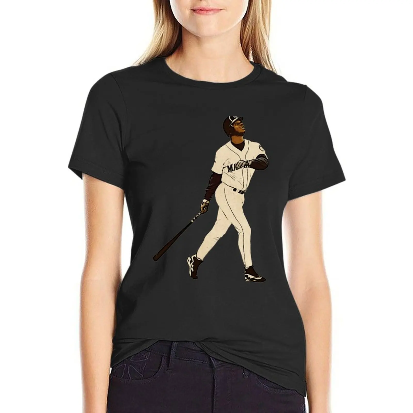 Ken Griffey Jr The Kid Baseball Vintage Signature Perfect Gift T-Shirt anime blacks t-shirts for Women cotton