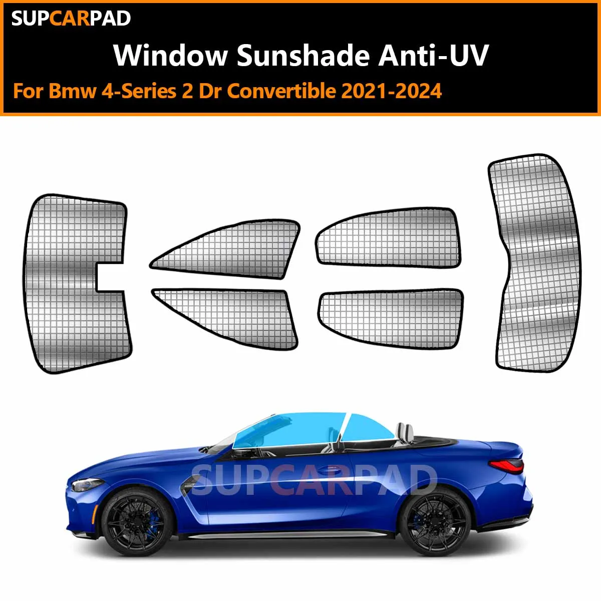 

For Bmw 4-Series 2 Dr Convertible 2021-2024 Custom Car Window Sunshade Anti-UV Car Sun Window Visors Sunshade Covers Accessories