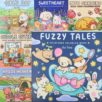 Animal Fairy Tale Coloring Book For Adults And Teens Featuring Cute Animal Life Stories Plush Friends Coloring Book