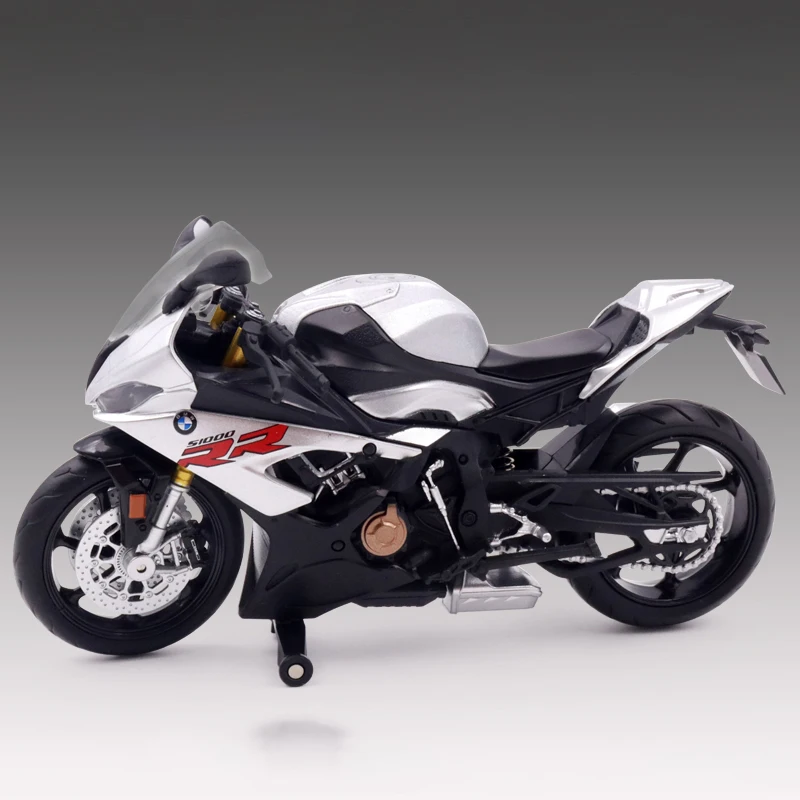 

1:12 BMW S1000RR мотоцикл из сплава, модель автомобиля, игрушки, резиновые шины, колеса, амортизатор, автомобиль для детей, праздничный подарок