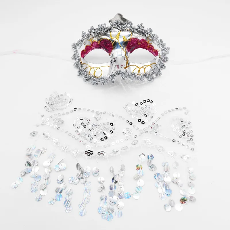 Voile de danse du ventre indienne pour femmes, masque amusant musulman doré, voile de danse du ventre Sexy, maquillage pour fête de noël Halloween