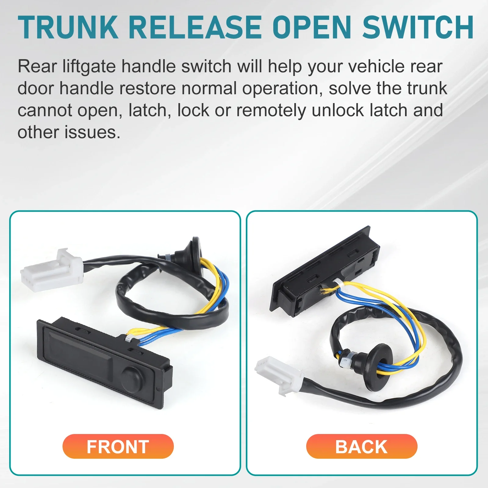 25380-4BA1A 253804BA1A New Rear Hatch Release Switch for Nissan Rogue 2.0L/2.5L 2014-2020 Hatch Trunk Latch LiftGate Switch - Image 4