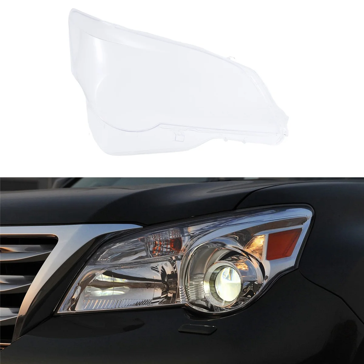 Lente de faro delantero de coche para Lexus GX400 GX460 2010-2012 cubierta de faro lente de repuesto de coche cubierta de carcasa de coche izquierda