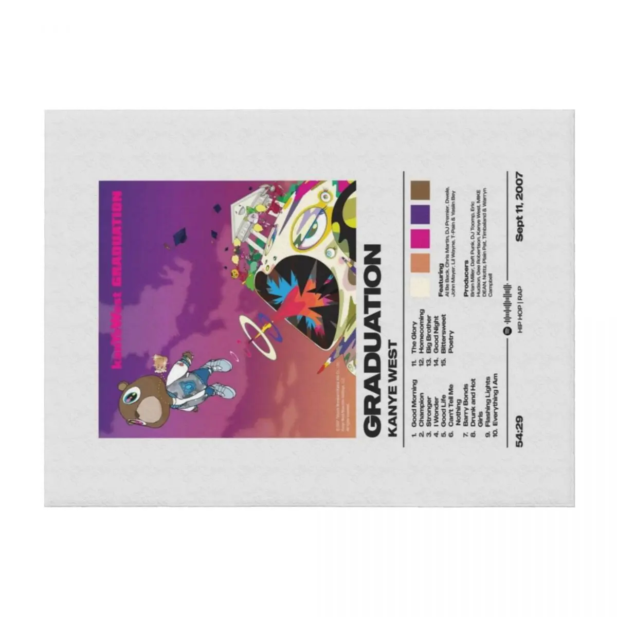 

Graduation by Kanye West Album Poster Throw Blanket Blankets For Bed Luxury Designer Soft Plaid for sofa Blankets